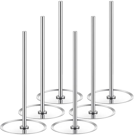 6 Pcs Cake Heating Core for Baking Cakes Stainless Steel Heating Rod 2.76 Inch Silver Cake Pan Rod Cakes Baking Supply for Birthday Party Wedding Decorating Bakig Tools Accessories Kitchen Utensil