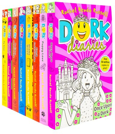 Dork Diaries 8 Books Collection Set (TV Star, Frenemies Forever, Holiday Heartbreak, Dear Dork, Drama Queen, Crush Catastrophe, Puppy Love, Once Upon A Dork) | Paperback