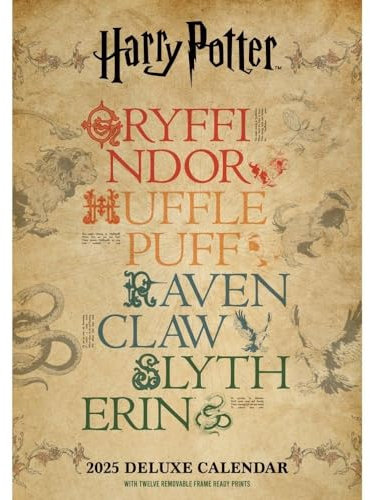 Harry Potter Month to View A3 Deluxe Calendar Official Product 2025