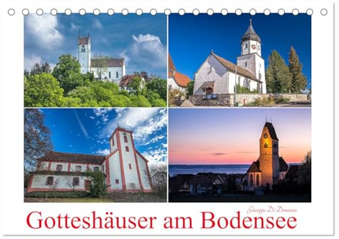 Gotteshäuser am Bodensee (Tischkalender 2026 DIN A5 quer), CALVENDO Monatskalender: Stadt- und Dorfkirchen am Bodensee (CALVENDO Orte)