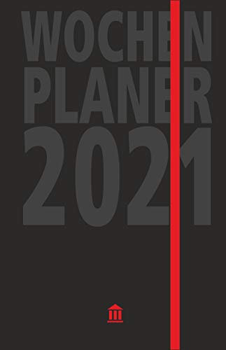 Wochenplaner 2021: Edler Kalender und Organizer, 2 Lesebändchen, Tasche für Visitenkarten, viel Platz für Notizen, verschließbar mit Gummizug