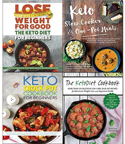 Keto Slow Cooker & One-pot Meals, Crock Pot and Keto Diet For Beginners 4 Books Collection Set