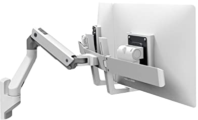 Ergotron – HX Dual Monitor Arm, VESA Wall Mount – for 2 Monitors Up to 32 Inches, 4.5-15.9kg Each – White (45-479-216)