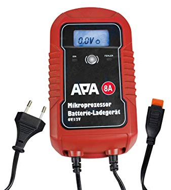APA 16621 Mikroprozessor Batterie-Ladegerät, 9-stufig, Ladeerhaltungsfunktion, 6/12V, 8A