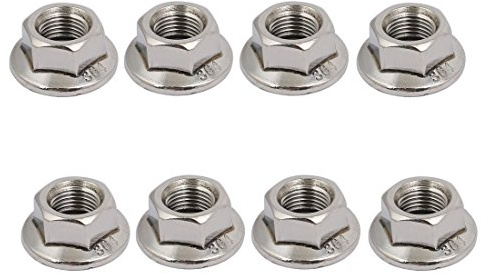 sourcingmap 8pcs M10 x 1mm passo metrico filettatura fine 304 in acciaio inox dado flangia esagonale