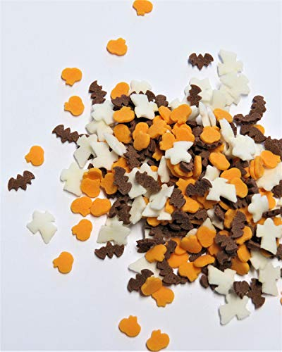 50g Halloween Zucker Streu Deko (Kürbis, Geist, Fledermaus) -