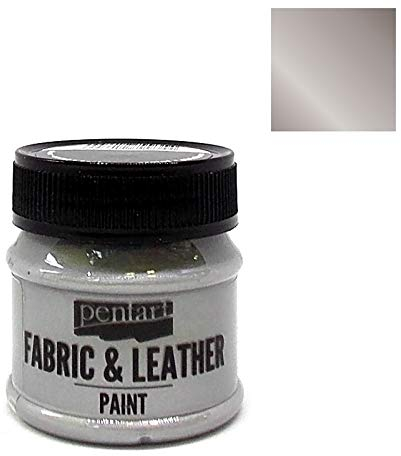 Textil- und Lederfarbe 50ml - Silber. Fabric and Leather Paint