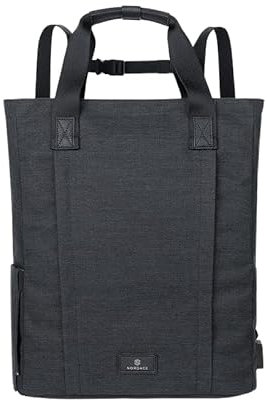 Nordace Siena II Tragetasche Schwarz - 16L konvertierbar 14,4″-Laptopfach 0,95kg USB Schlüsselleine RFID-Schutz Gepäckriemen