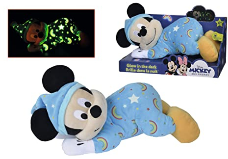 Disney – Mickey, 30 cm, Plüsch, leuchtender Druck, ab 0 Monaten