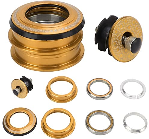 VGEBY Bicycle Headset, 44mm Bicycle Headset Double Bearings Mountain Bike Front Fork Stem Headset for Cycling(Gold) Bicycles And Spare Parts Bicycles And Accessories Bicycle and Spare Parts Ride