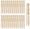 LOLYSIC 100 Pack Wooden Dolly Pegs, 11cm Wooden Pegs for Washing Lines, Natural Vintage Dolly Wooden Clothes Pegs for Washing Line Hanging Clothing Crafting DIY