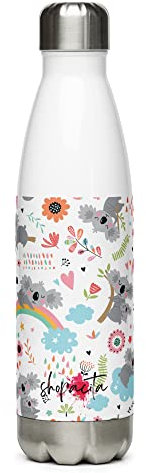 Koala, borraccia per bambini in acciaio inossidabile, borraccia termica a prova di perdite senza BPA, borracce termiche isolate per la scuola materna, borraccia per bambini, borraccia termica 500ml