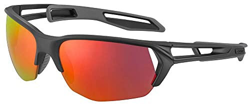 CÉBÉ Unisex S'TRACK L 2.0 Sonnenbrille, S'TRACK L 2.0 Graphite Black Matte - Zone Grey Silver & Zone Clear, L