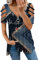 metallic Oberteil Damen Tuniken Damen Sommer Freizeit Oberteil lila Bluse Damen Bluse Shirt Bordeaux Oberteil Damen Soft Girl Kleidung Vamos Schuhe Druck Weiss Shirt Pusteblume Damen