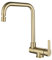 SJQKA Mitigeur Cuisine Rabattable,robinet Cuisine Rabattable D'or Brossé En Acier Inoxydable,Robinet Pliable Moderne