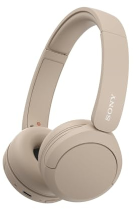 Sony WH-CH520 On-Ear Bluetooth senza fili con microfono per telefonata, crema