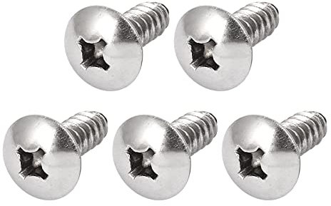 METALLIXITY Phillips Tornillos Autorroscantes (M6x20mm) 5uds, Acero Inoxidable 316 Tornillo Autoperforante para Mantenimiento Casa y Carpintería