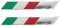 vepoty 2pcs Italien Flaggen Autoaufkleber 3D Abziehbilder Aluminium Körper Aufkleber Auto Motorraddekoraufkleber Auto Styling Accessoires