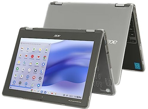 mCover Funda rígida Compatible Solo con Acer Chromebook Spin 512 R853TA / R856T Series 2 en 1 de 12 Pulgadas (no es Compatible con ningún Otro Modelo), Transparente
