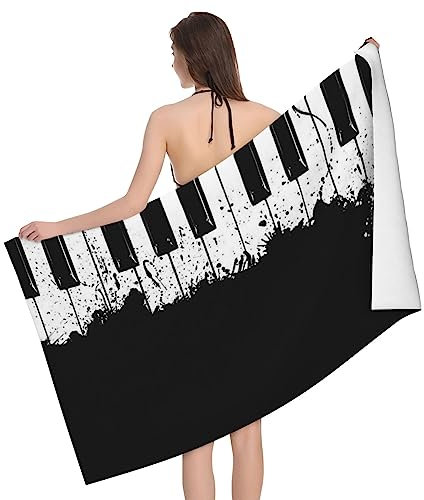 DENMER Piano Absorbent Mikrofaser Badetuch ist weich und hautfreundlich, trocknet schnell und eignet sich zum Reisen, Baden und Schwimmen.