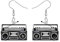 DALANE Acryl Fun Vintage Radio Kassette Ohrringe Retro Schmuck für Frauen Mädchen 80er 90er Jahre Nostalgie Geschenke (Schwarzes Radio)