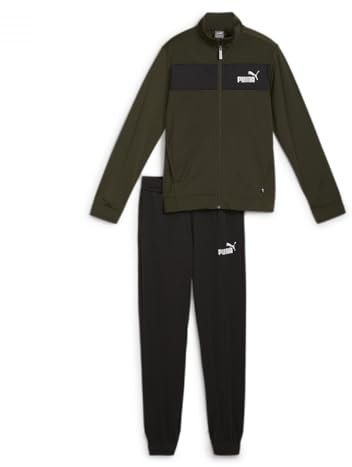 PUMA Jungen Poly Suit Cl B Trainingsanzug, Dark Olive, 116 EU