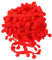 QUARKZMAN 10 Yards Pom Pom Ball Fringe Trim, Band Nähzubehör DIY Basteln für Vorhänge, Kleidung, Kissen Dekoration (8mm, Rot)
