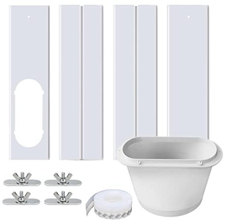 Kit de ventana de aire acondicionado con acoplador, adaptador universal de ventana de 150 mm, 4 piezas