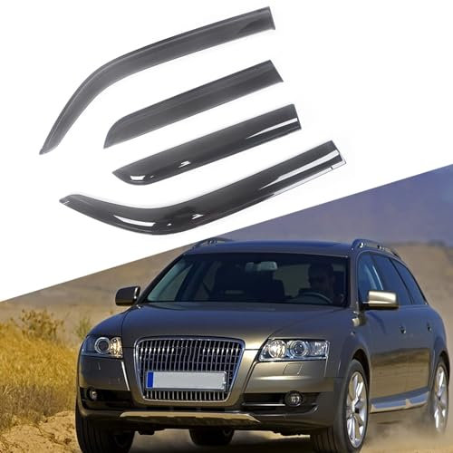 CAALO Premium Qualität Windabweiser für Audi A6 4F C6 2005-2011 Wagon,Autofenster Windabweiser Regenabweiser Windschutz Auto zubehöR