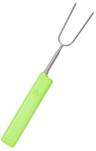 derYEP Elektrisches Handgrillgerät, derBBQ01, automatischer drehbarer Bratstab für Feuerstelle, Smores Hotdogs Spieß, Camping, Essentials, S'mores Outdoor-Grillzubehör, 86,4 cm, 1 Packung (grün)