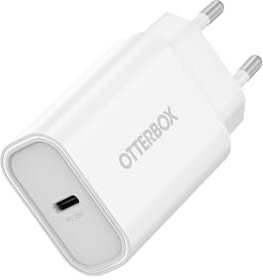 Otterbox Standard EU Cargador de Pared 30W USB-C PD, Cargador de Carga rápida para Smartphones y Tablets, Resistente a caídas, Rugerizado, Ultra Duradero, Blanco, Sin Caja Retail