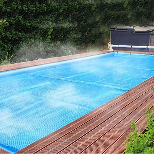 Fundas Solar Piscina calentador Cubiertas solares for piscinas de burbujas, lona rectangular resistente sobre el suelo con ojales, cubiertas solares a prueba de lluvia, manta térmica flotante(3m x 6m(