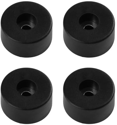 Lot de 4 coussinets anti-vibrations en caoutchouc pour pieds de table, chaise, pieds de chaise, protection du sol avec disque en métal isolateur en caoutchouc pour compresseurs, générateurs,