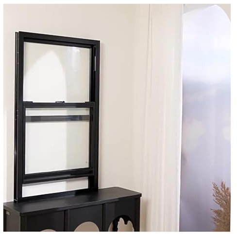 Schiebefenster Vertikale Schuppenfenster für Gartenhäuser, Schiebefenster für Küche, Badezimmer, Werkstatt, Flur, Dach, Keller, Gebäude, Cottage, flächenbündig montiertes, gehärtetes Nutzfenster(45x88