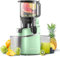 AMZCHEF 250W Automatischer All-In-One Entsafter, 135MM Öffnung und 1,8L Entsafter für Gemüse und Obst, Entsafter Slow Juicer Testsieger mit Dreifachem Filter - Grün