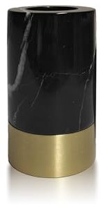 Fitz Lampenfuß E27 für Vintage Lampe, Lampenfassung Tischlampe in „Marmor-Optik“ 11 cm dimmbar, Retro-Lampensockel für Nachttischlampe, Message in the Bulb, Kabelgebunden, Elements Lighting