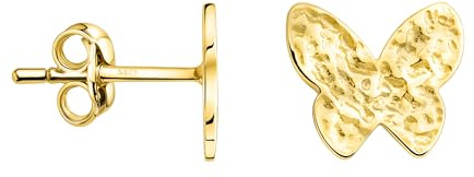SOFIA MILANI - Damen Ohrringe 925 Silber - Strukturierter Schmetterling Ohrstecker