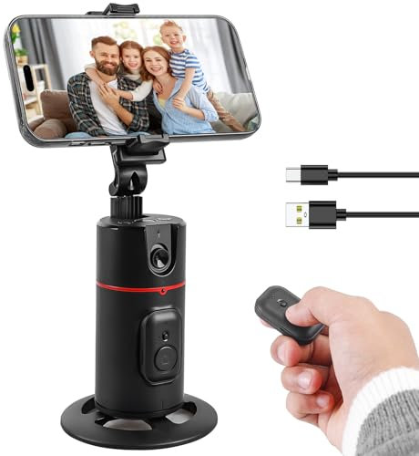 Treppiede per auto Face Tracking, rotazione a 360°, supporto per telefono intelligente, supporto per selfie, treppiede, controllo gestuale, fotocamera con telecomando per vlog, registrazione video,