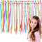 LUFFLOK 42 Piezas Extensiones de Pelo Coloridas con Clips, Kit de Trenzado de Pelo para Niñas y Niños, Set de Accesorios para el Cabello, Extensiones y Trenzas Postizas para Fiestas (42 Piezas)