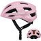 ROCKBROS Casque de Vélo avec Éclairage LED, Casque de Cyclisme Maille Anti-Insectes Respirant Léger pour Hommes Femmes Adultes VTT VTC Vélo Route Protection Tête Taille Réglable 55-60cm Rose