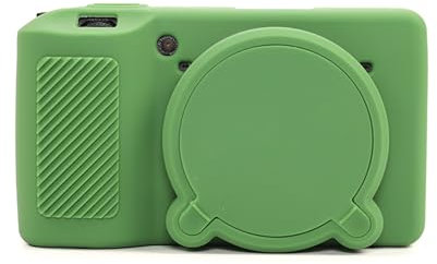 GR IIIx GR III Camera Case,Soft Silicone Protective Case Ultra-Thin Lightweight for Ricoh GR IIIx GR III GR3x GR3 Camera with Detachable Lens Cover (Green)