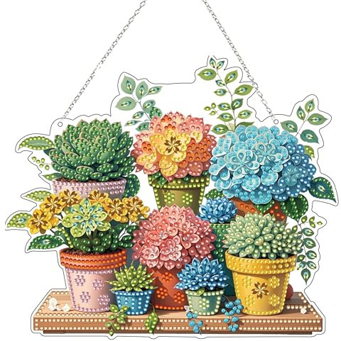 Alluring DIY Diamond-Painting-Anhänger Diamond Painting Fensterbilder Diamant Painting schmetterling 5D Diamants Painting Bilder Hängend Ornament Kranz Tür Fenster Wand Eingang Decor