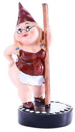 Generisch Gartenzwerg-Statue – Lustige Pole Dance-Figur aus Kunstharz, dekorative Gartenfigur | Gartenskulptur, Frühlingsdeko, einzigartige Zwergenfigur für Terrasse, oder Garten