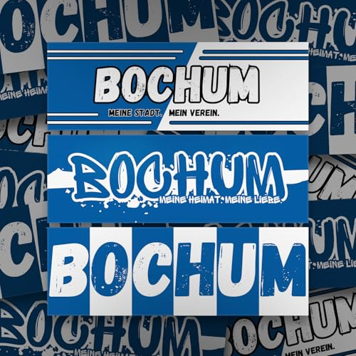 Fan-Kultur Xperience 300x Bochum Sticker/Aufkleber Mix/Fußball Fanartikel/ 14,8x5,0 cm/PVC/wetterfest