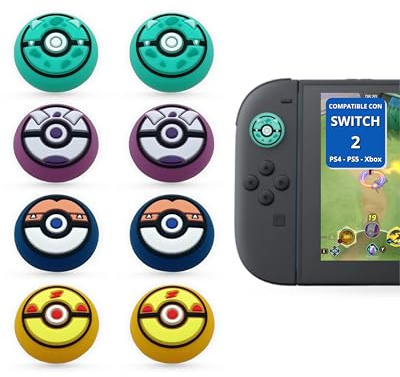 MMEGaming Joystick-Kappen kompatibel mit Switch 2, Zubehör für Switch 2 Controller, Daumenkappen für Switch 2, Joy Cons Switch 2 Zubehör (SW2-Pokemon2)