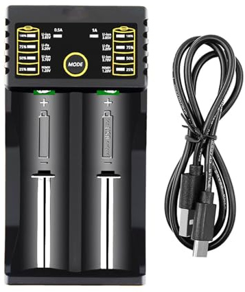 3. I 202 Dual-Speed USB Battery For 18650 18350 18490 Rechargeable Batteries 500mA 1000mA LED Indicators Intelligent Ni Battery Charging