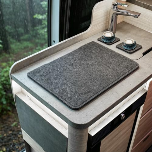 Hitzeschutzmatte 5mm Filz für Wohnmobil 46x31cm