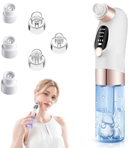 Succionador de Puntos Negros, Limpiador de Poros Facial Eléctrico Con 6 Cabezales 3 Modos, Extractor de Puntos Negros Facial para Eliminars Puntos Negro, Comedones y El Acné Graso