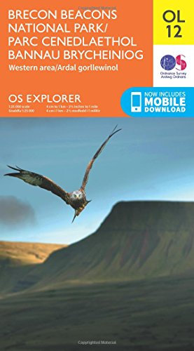 Brecon Beacons National Park / Parc Cenedlaethol Bannau Brycheiniog Map | Western Area | Ordnance Survey | OS Explorer Map OL12 | Wales | Walks | Hiking | Maps | Adventure