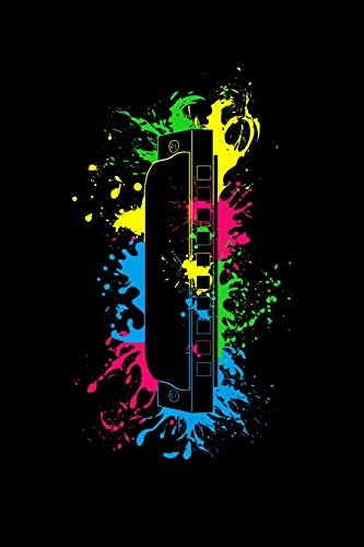 Mundharmonika: A5 Tabulatur Block mit leeren Tabulaturlinien - 120 Seiten Tab Notizbuch perfekt als Notenbuch oder Notenheft, passendes Geschenk für Mundharmoniker Musiker!